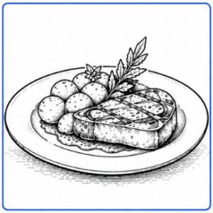Teilnahme am Bankett - Menü mit Fleisch